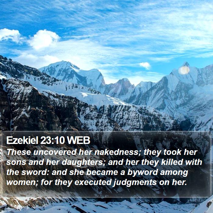 Ezekiel 23:10 WEB Bible Study