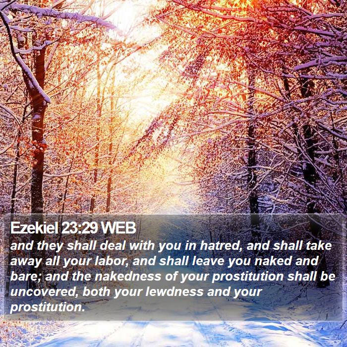 Ezekiel 23:29 WEB Bible Study