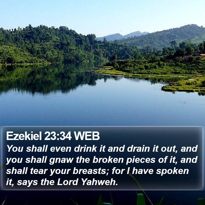 Ezekiel 23:34 WEB Bible Study