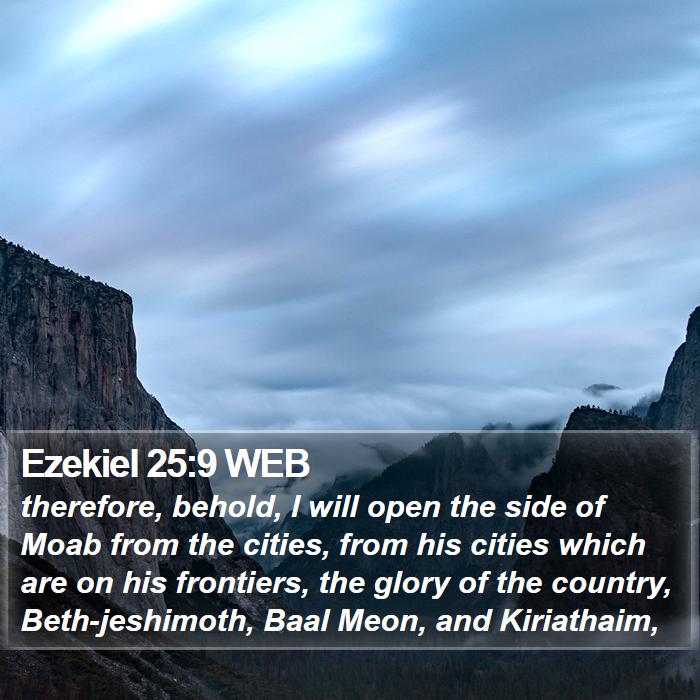 Ezekiel 25:9 WEB Bible Study