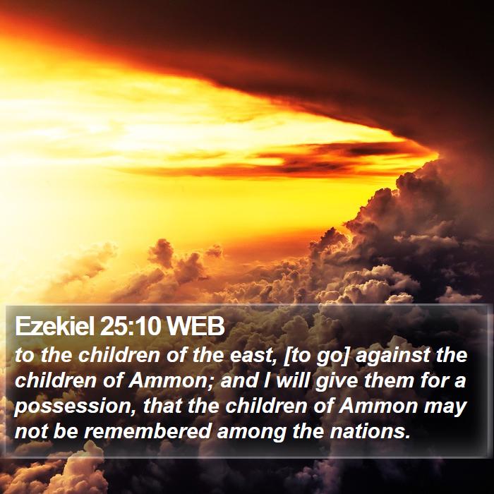 Ezekiel 25:10 WEB Bible Study