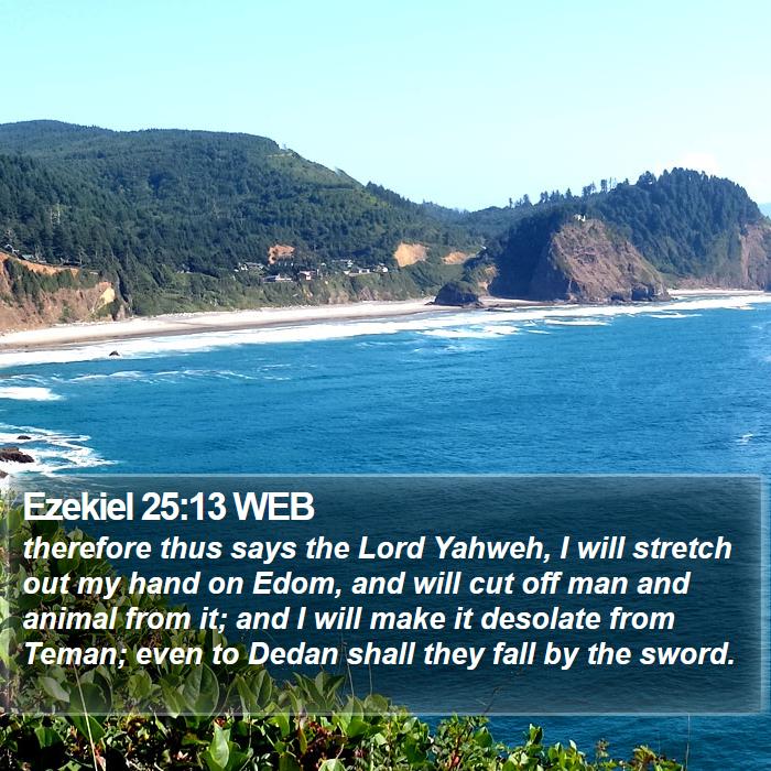 Ezekiel 25:13 WEB Bible Study