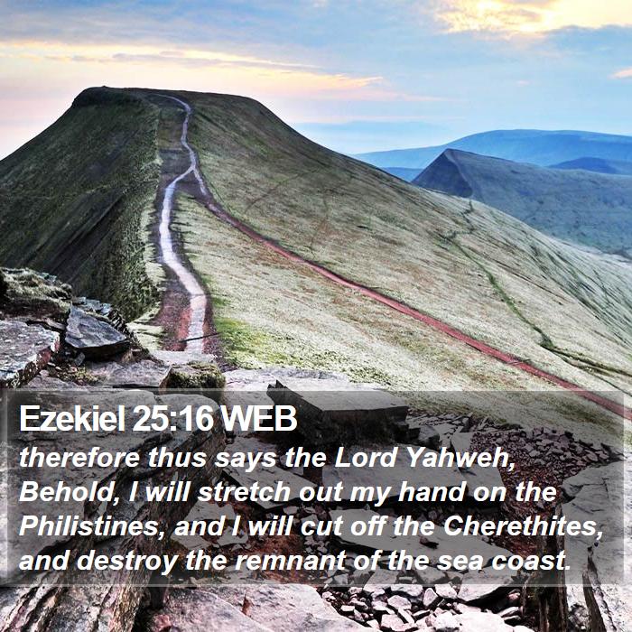 Ezekiel 25:16 WEB Bible Study