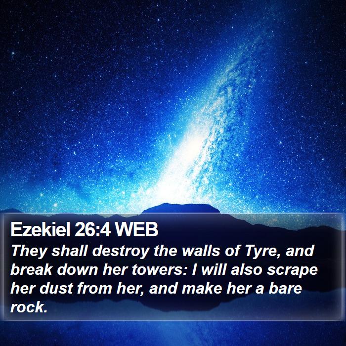 Ezekiel 26:4 WEB Bible Study