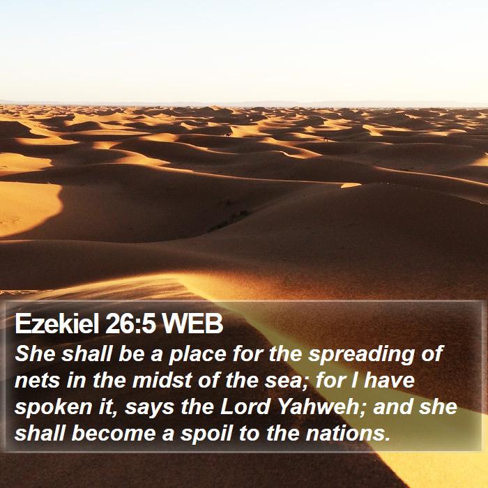 Ezekiel 26:5 WEB Bible Study