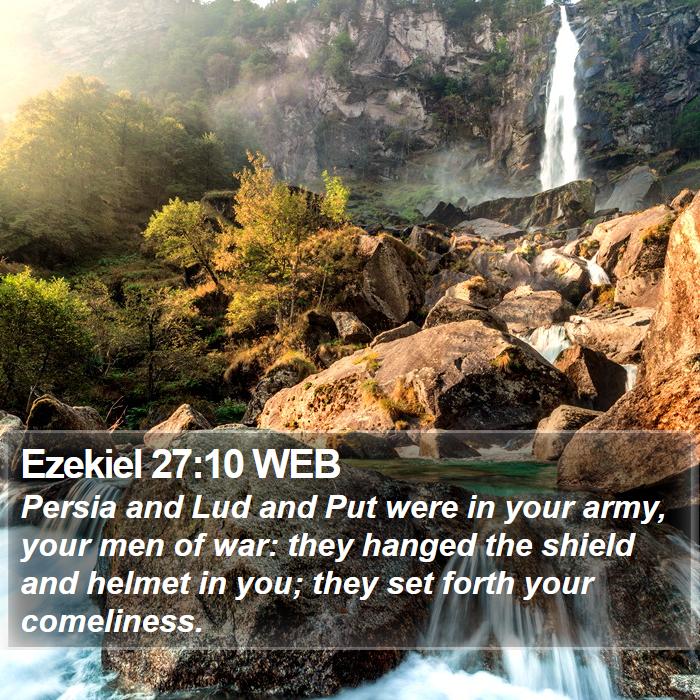 Ezekiel 27:10 WEB Bible Study