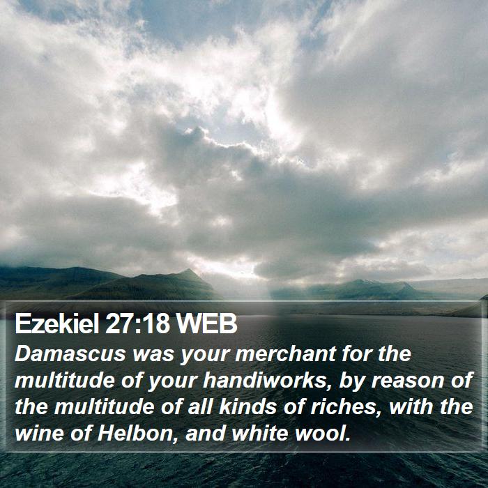 Ezekiel 27:18 WEB Bible Study