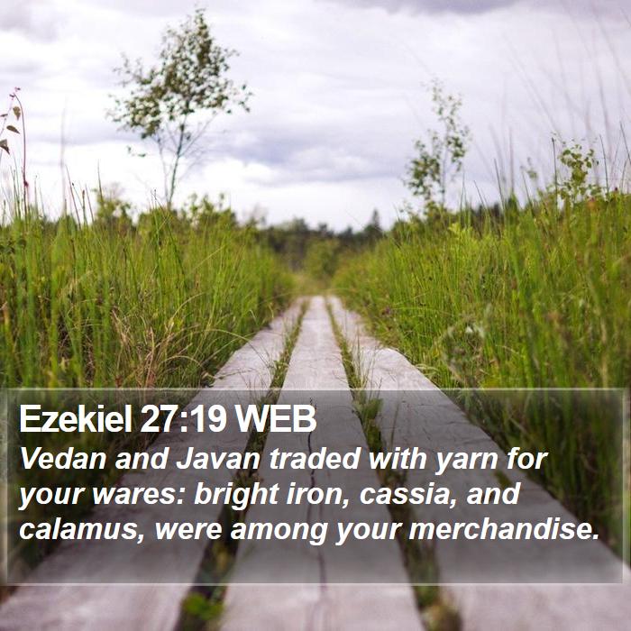 Ezekiel 27:19 WEB Bible Study