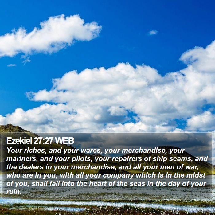 Ezekiel 27:27 WEB Bible Study