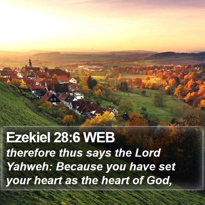 Ezekiel 28:6 WEB Bible Study