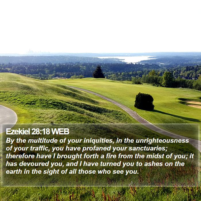 Ezekiel 28:18 WEB Bible Study