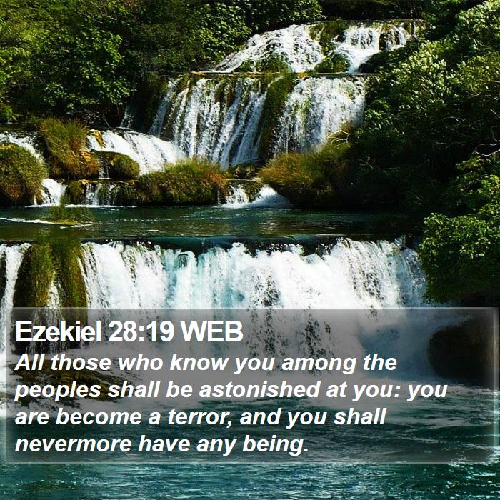 Ezekiel 28:19 WEB Bible Study