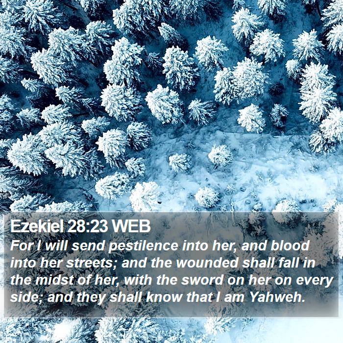 Ezekiel 28:23 WEB Bible Study