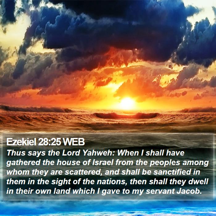 Ezekiel 28:25 WEB Bible Study