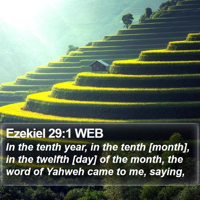 Ezekiel 29:1 WEB Bible Study