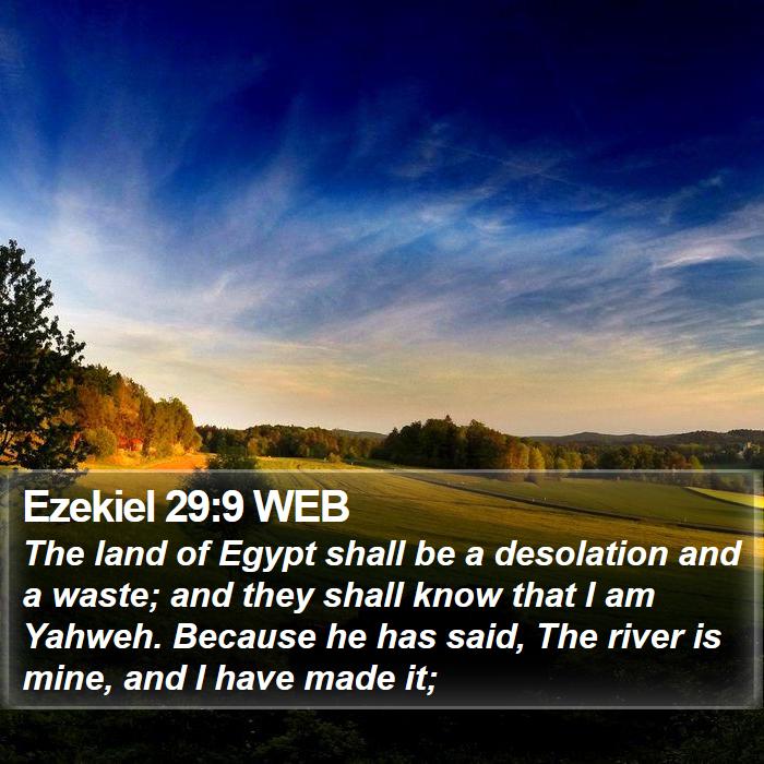 Ezekiel 29:9 WEB Bible Study