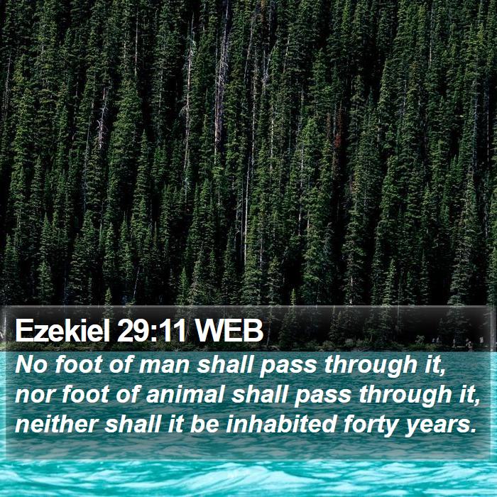 Ezekiel 29:11 WEB Bible Study