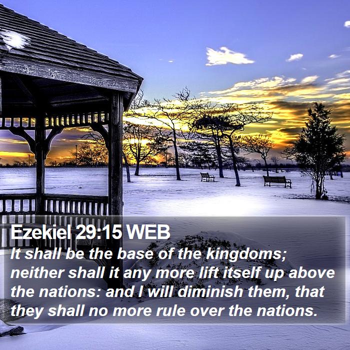 Ezekiel 29:15 WEB Bible Study