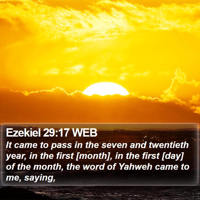 Ezekiel 29:17 WEB Bible Study