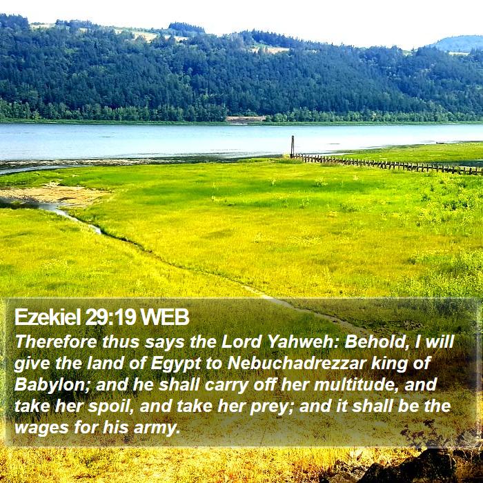 Ezekiel 29:19 WEB Bible Study