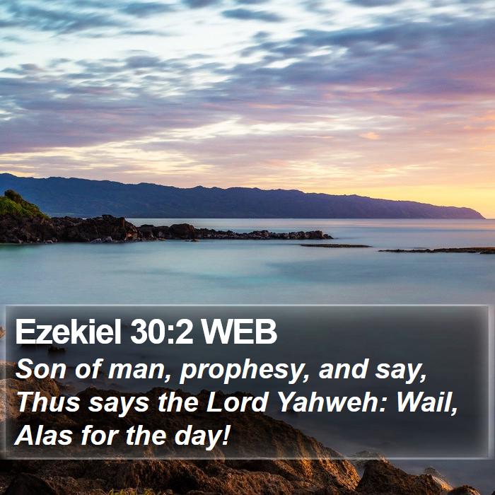 Ezekiel 30:2 WEB Bible Study