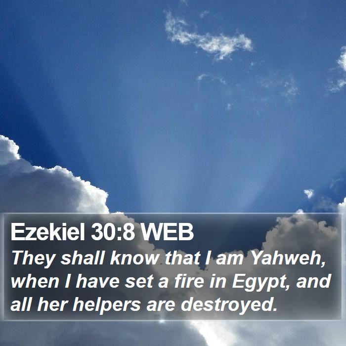 Ezekiel 30:8 WEB Bible Study