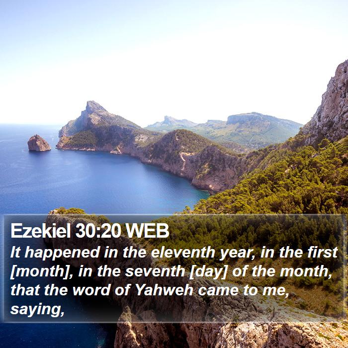 Ezekiel 30:20 WEB Bible Study