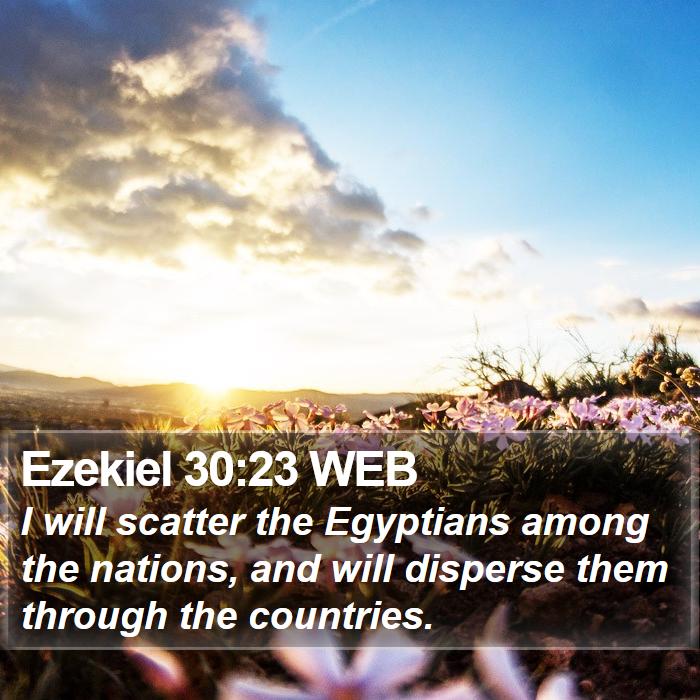 Ezekiel 30:23 WEB Bible Study