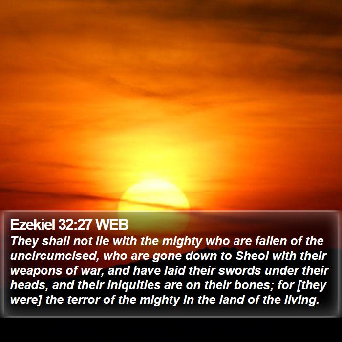 Ezekiel 32:27 WEB Bible Study