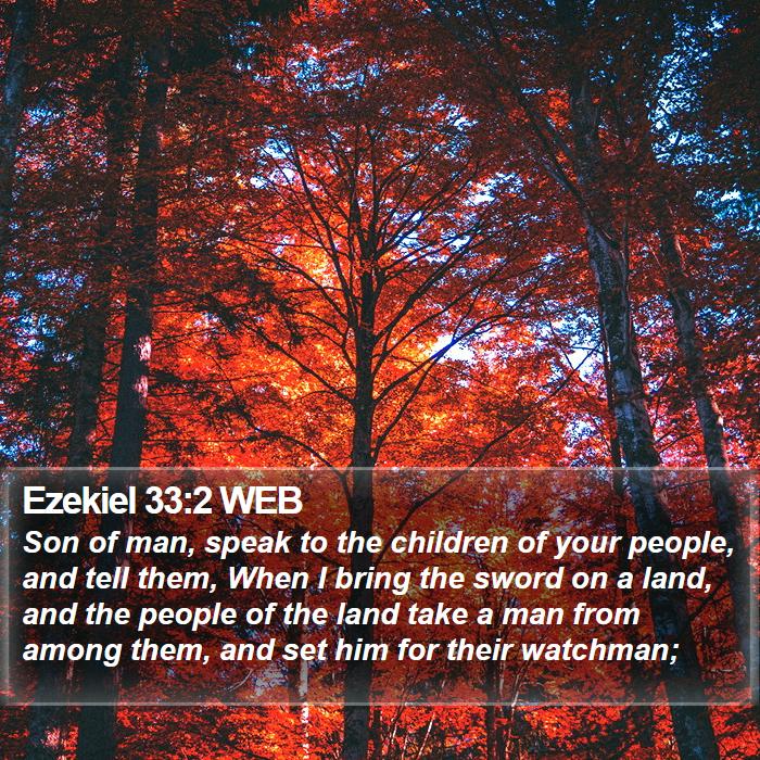 Ezekiel 33:2 WEB Bible Study