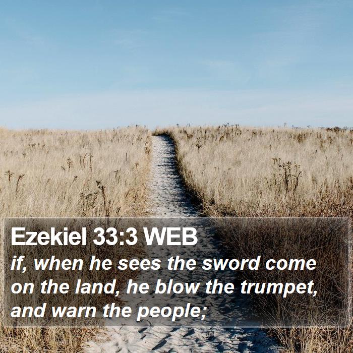 Ezekiel 33:3 WEB Bible Study