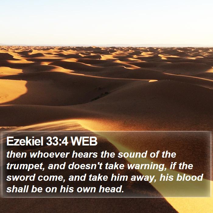 Ezekiel 33:4 WEB Bible Study