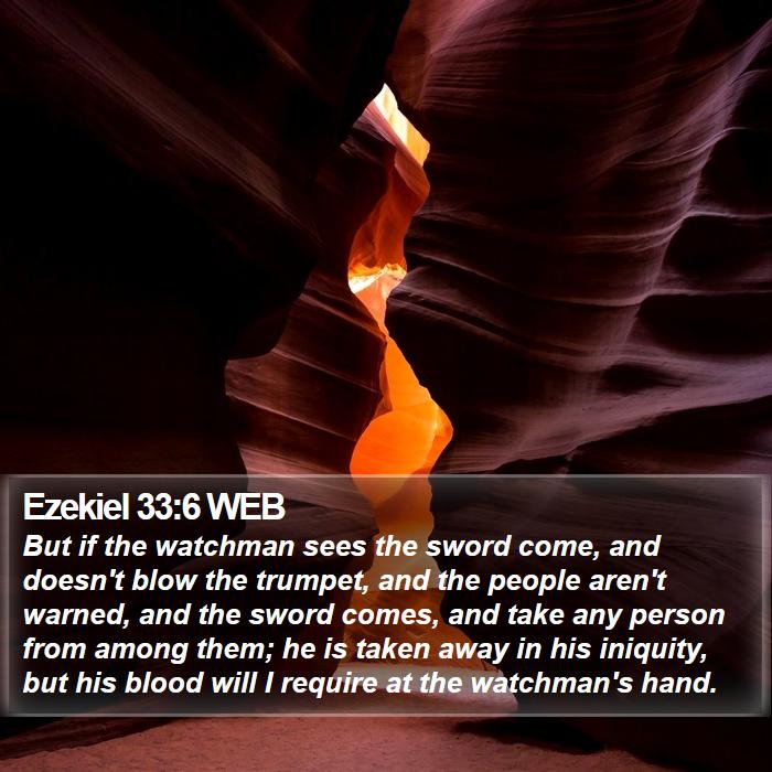 Ezekiel 33:6 WEB Bible Study