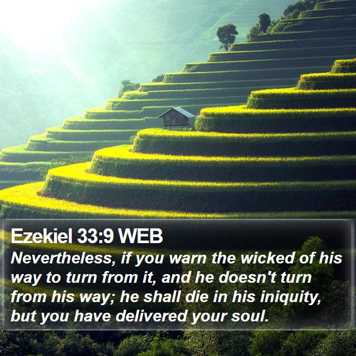 Ezekiel 33:9 WEB Bible Study