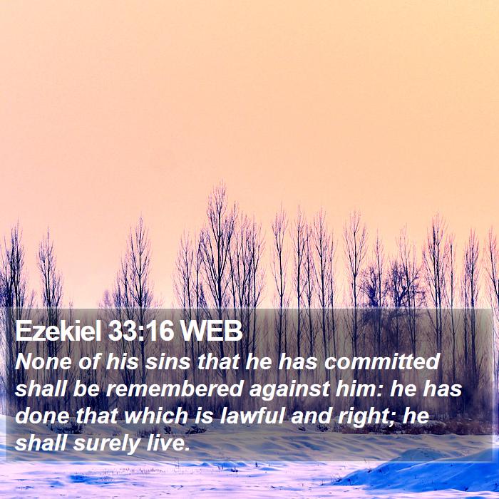 Ezekiel 33:16 WEB Bible Study