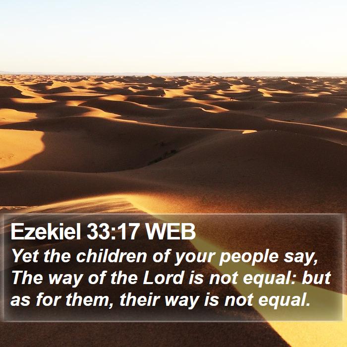 Ezekiel 33:17 WEB Bible Study