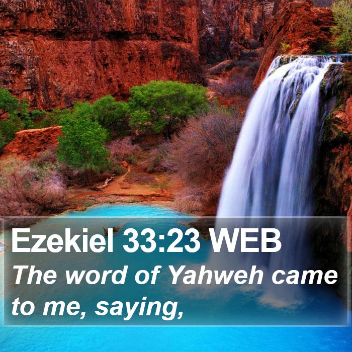 Ezekiel 33:23 WEB Bible Study