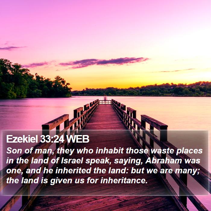 Ezekiel 33:24 WEB Bible Study