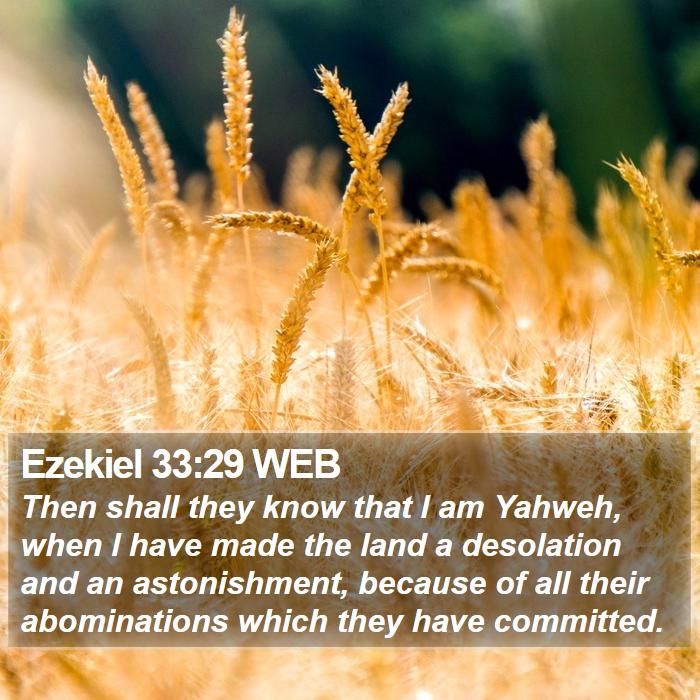 Ezekiel 33:29 WEB Bible Study