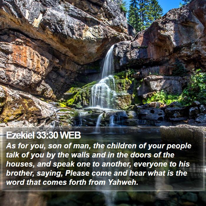 Ezekiel 33:30 WEB Bible Study