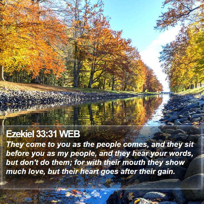 Ezekiel 33:31 WEB Bible Study