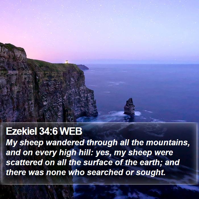 Ezekiel 34:6 WEB Bible Study