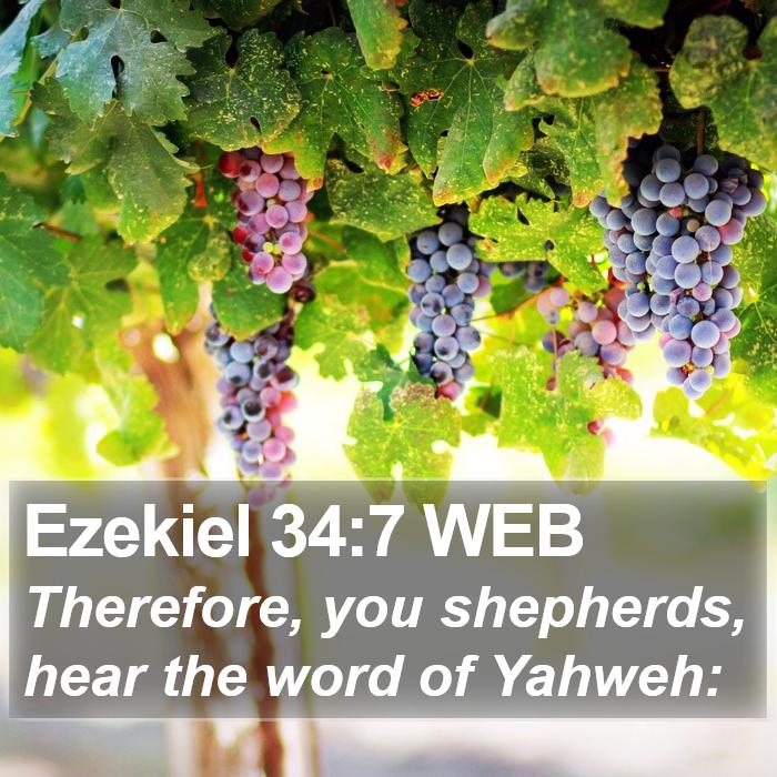 Ezekiel 34:7 WEB Bible Study