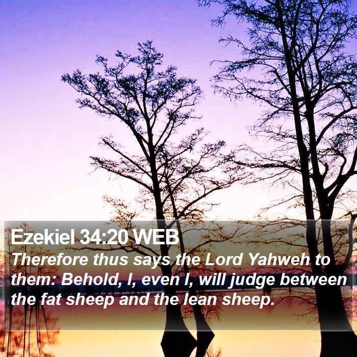 Ezekiel 34:20 WEB Bible Study