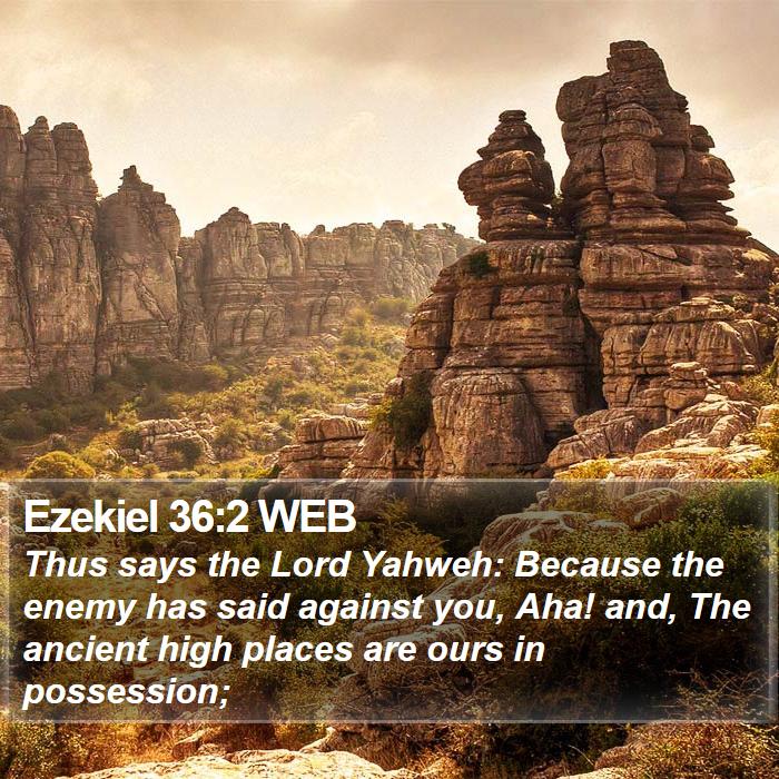 Ezekiel 36:2 WEB Bible Study