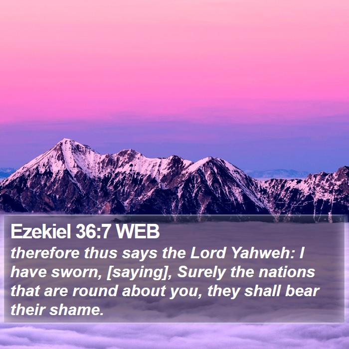 Ezekiel 36:7 WEB Bible Study