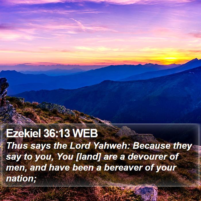 Ezekiel 36:13 WEB Bible Study