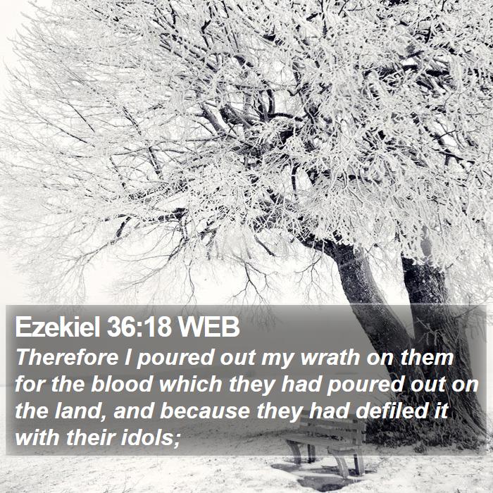 Ezekiel 36:18 WEB Bible Study