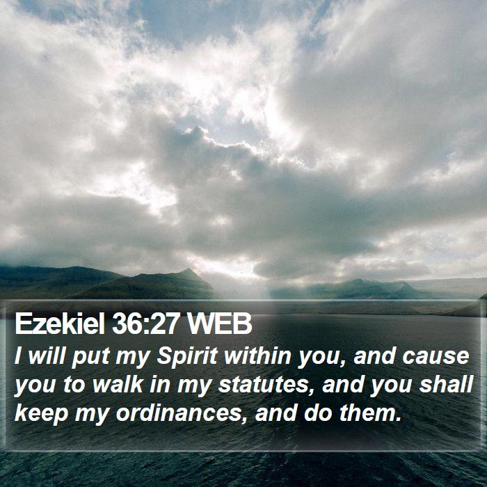 Ezekiel 36:27 WEB Bible Study