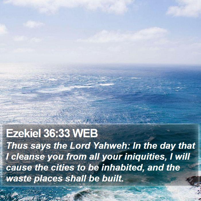 Ezekiel 36:33 WEB Bible Study